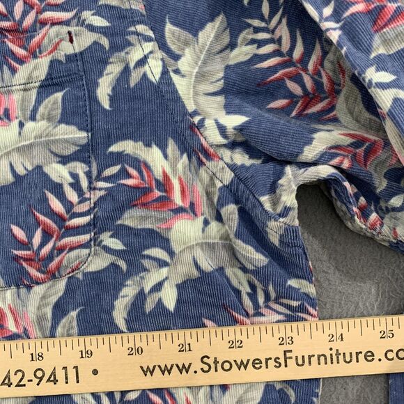 Tommy Bahama Shirt Mens Large Blue Corduroy Button Down Long Sleeve Hawaiian - Picture 8 of 16